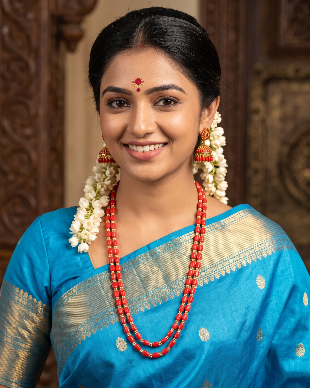 Real Taiwan Coral Necklace with 2.5mm Swarovski Pearls | 24 Inch | RH Jewellers