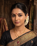 Real Jadau CZ Pendant Necklace with Premium Chandraharam Chain