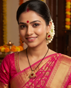 Black Beads Necklace with Matching Earrings | Traditional Handmade Jewelry