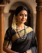 CM Revanth Reddy's Wife Inspired Natural Green Sapphire & Baroque Pearls Two-Line Customized Necklace – 18 Inches