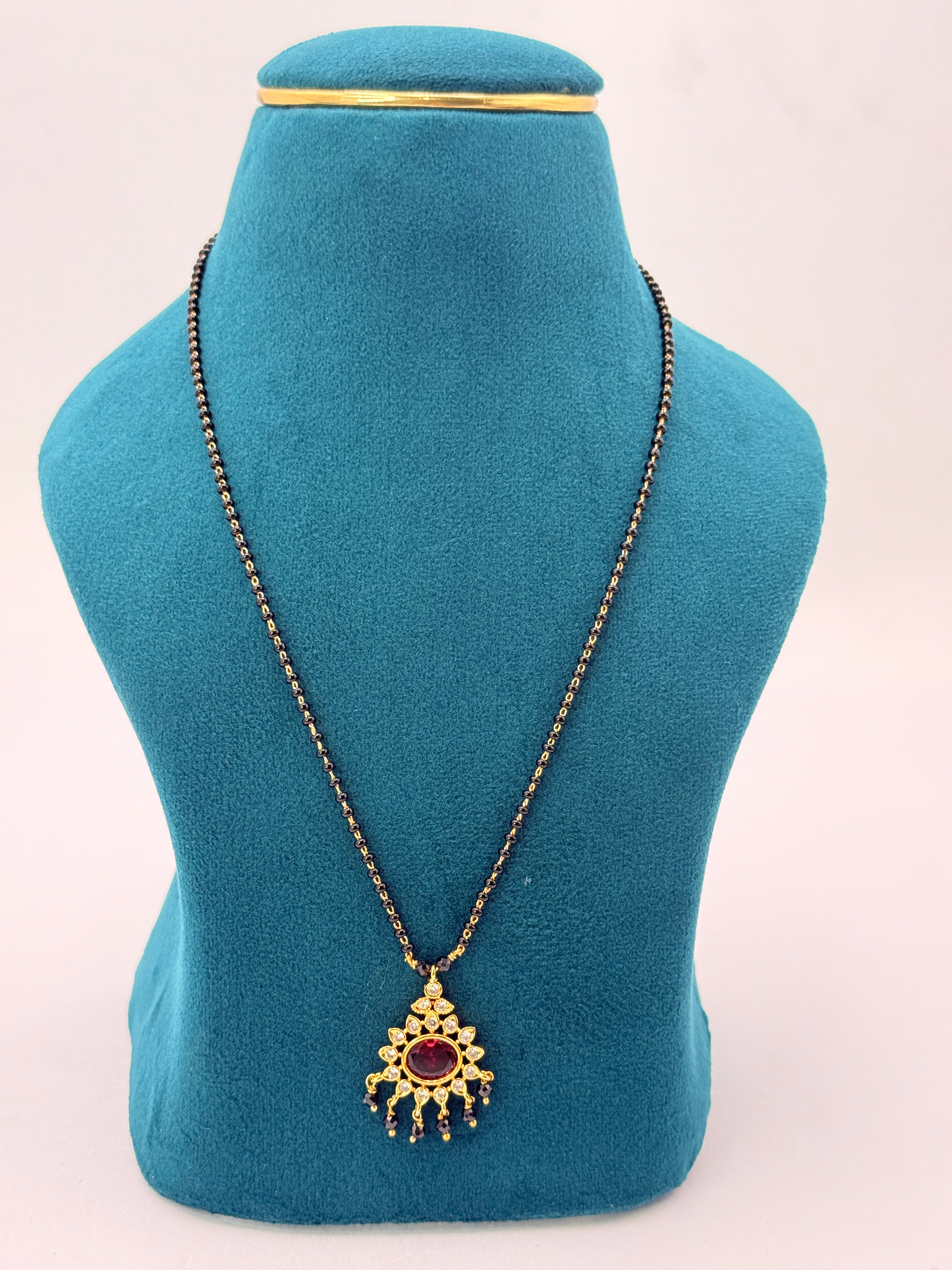 Black Beads Necklace with Matching Earrings | Traditional Handmade Jewelry