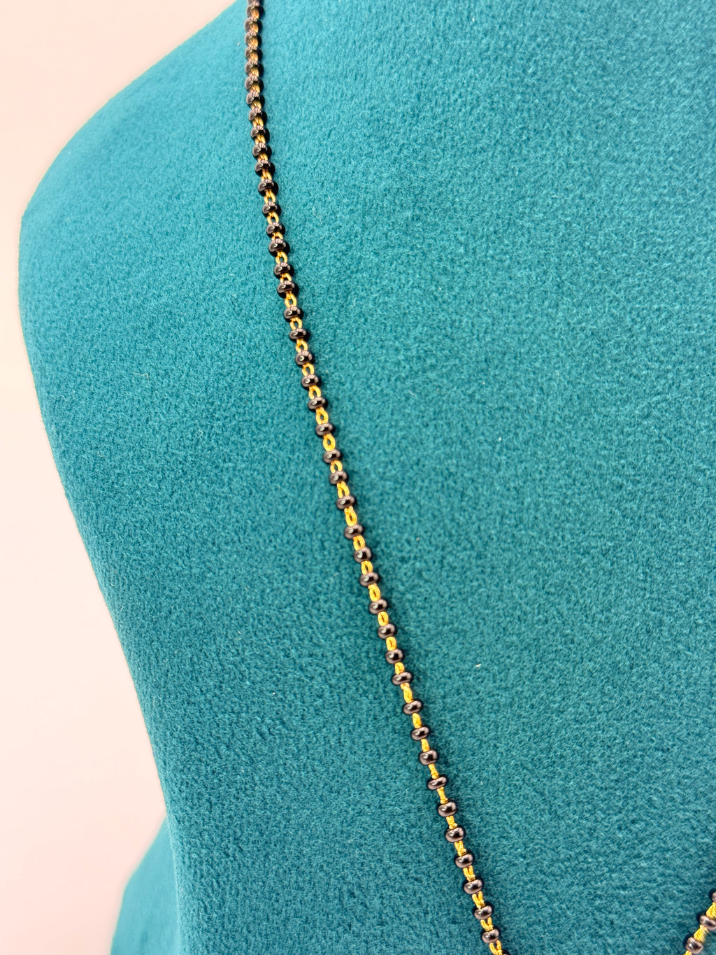 Black Beads Necklace with Matching Earrings | Traditional Handmade Jewelry