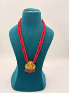 Real Taiwan Coral Necklace with Premium 1 Gram Gold Locket | 24 Inch