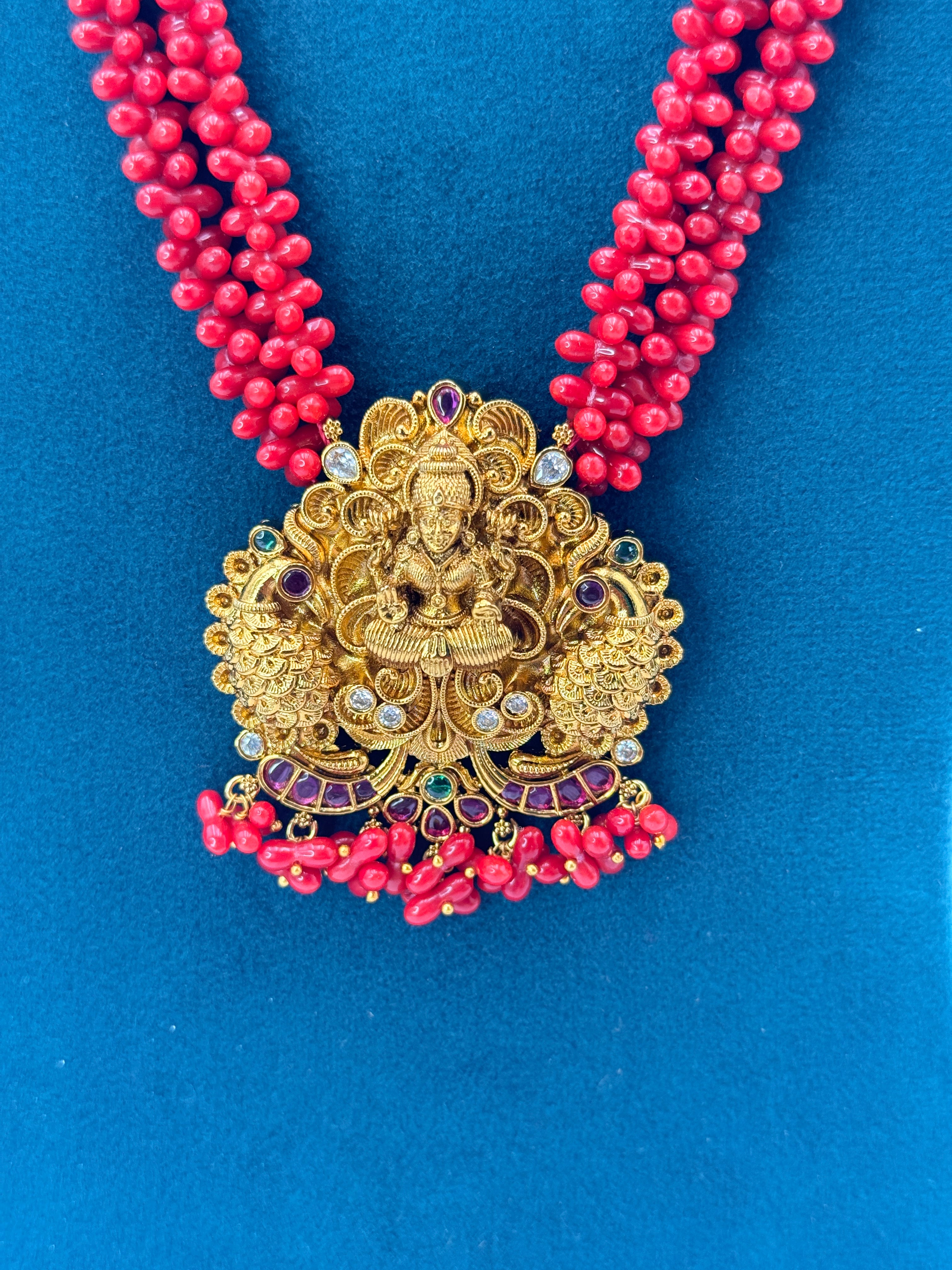 Real Taiwan Coral Necklace with Premium 1 Gram Gold Locket | 24 Inch