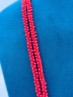 Real Taiwan Coral Necklace with Premium 1 Gram Gold Locket | 24 Inch