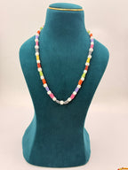 Natural Moonstone with Multi CZ Necklace | 22 Inch | RH Jewellers