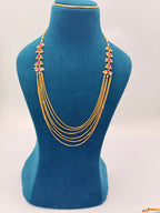 Jadau Necklace with Chandraharam Chain | 22 Inch | RH Jewellers