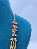 Jadau Necklace with Chandraharam Chain | 22 Inch | RH Jewellers