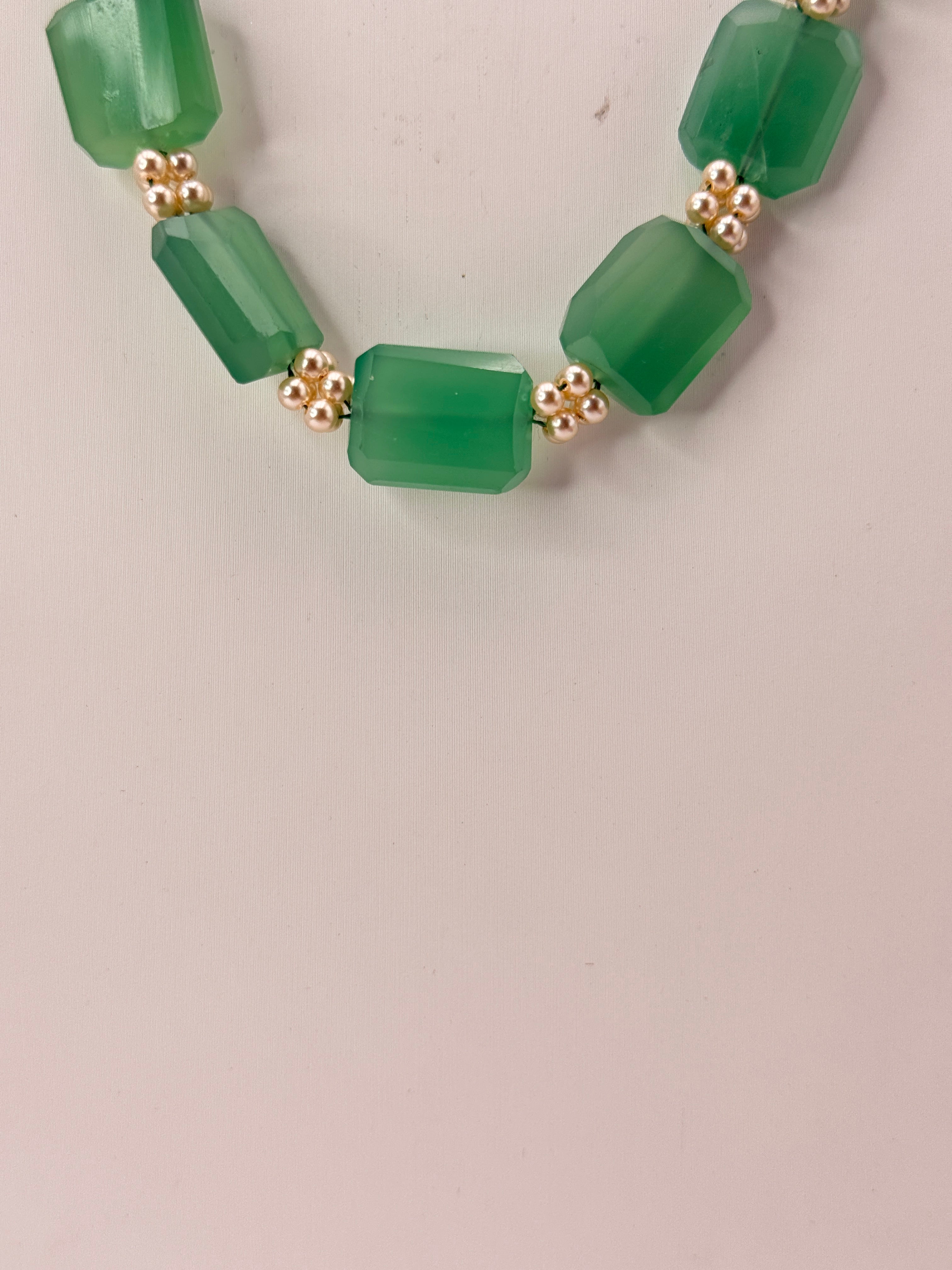 Natural African Strawberry Beads Necklace | Alexander Cut Faceted | 24 Inches | 3 Lines