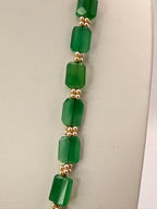 Natural African Strawberry Beads Necklace | Alexander Cut Faceted | 24 Inches | 3 Lines