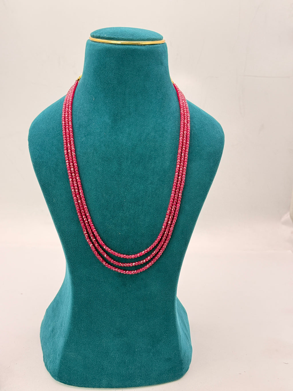 Original Chetan Rubies 4 mm Style Cut Necklace | 21-Inch Premium Natural Gemstone Strand