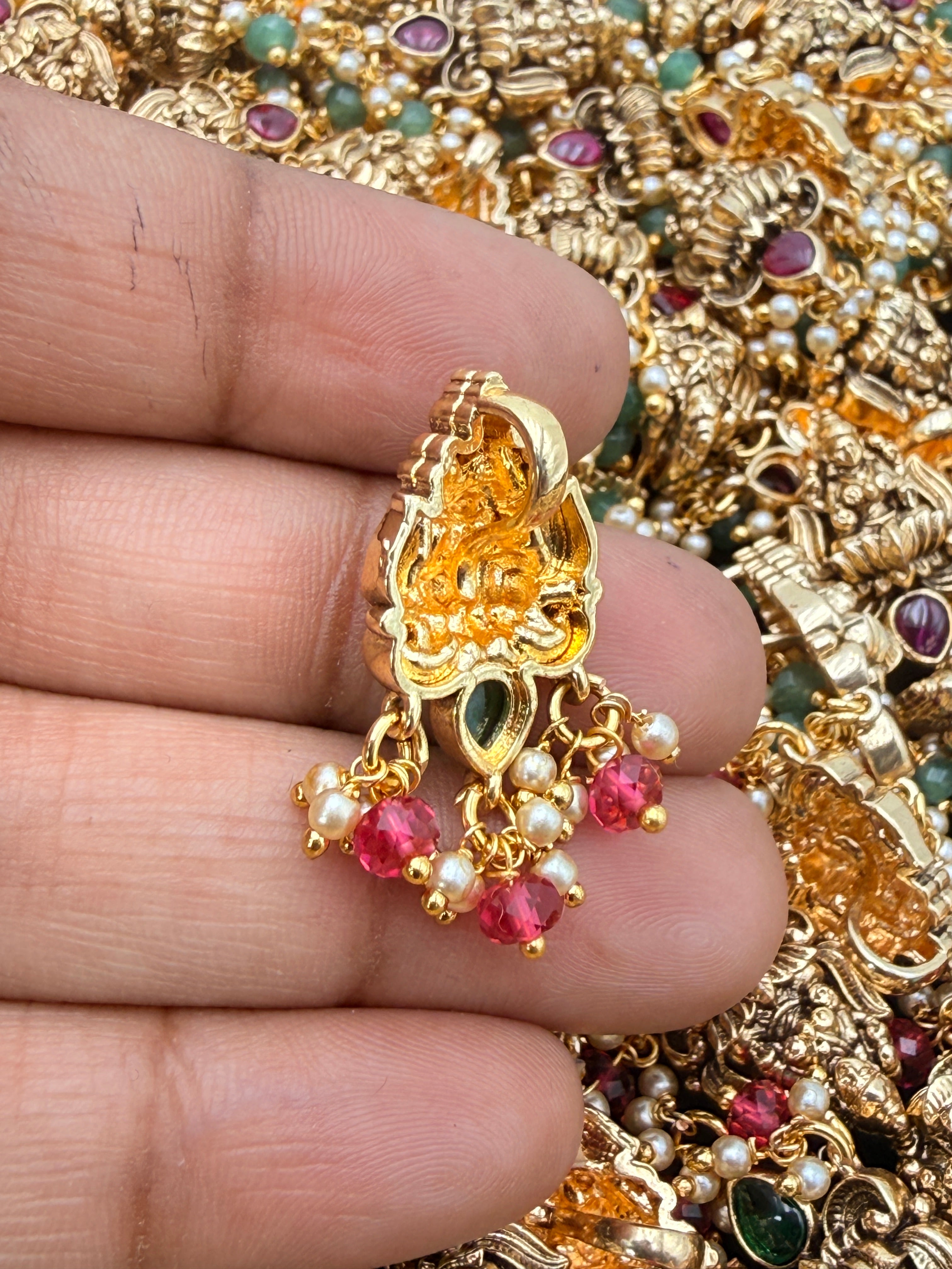Premium One Gram Gold Nakshi Ammavari Locket | Traditional Temple Jewellery | Varalakshmi Vratham Special