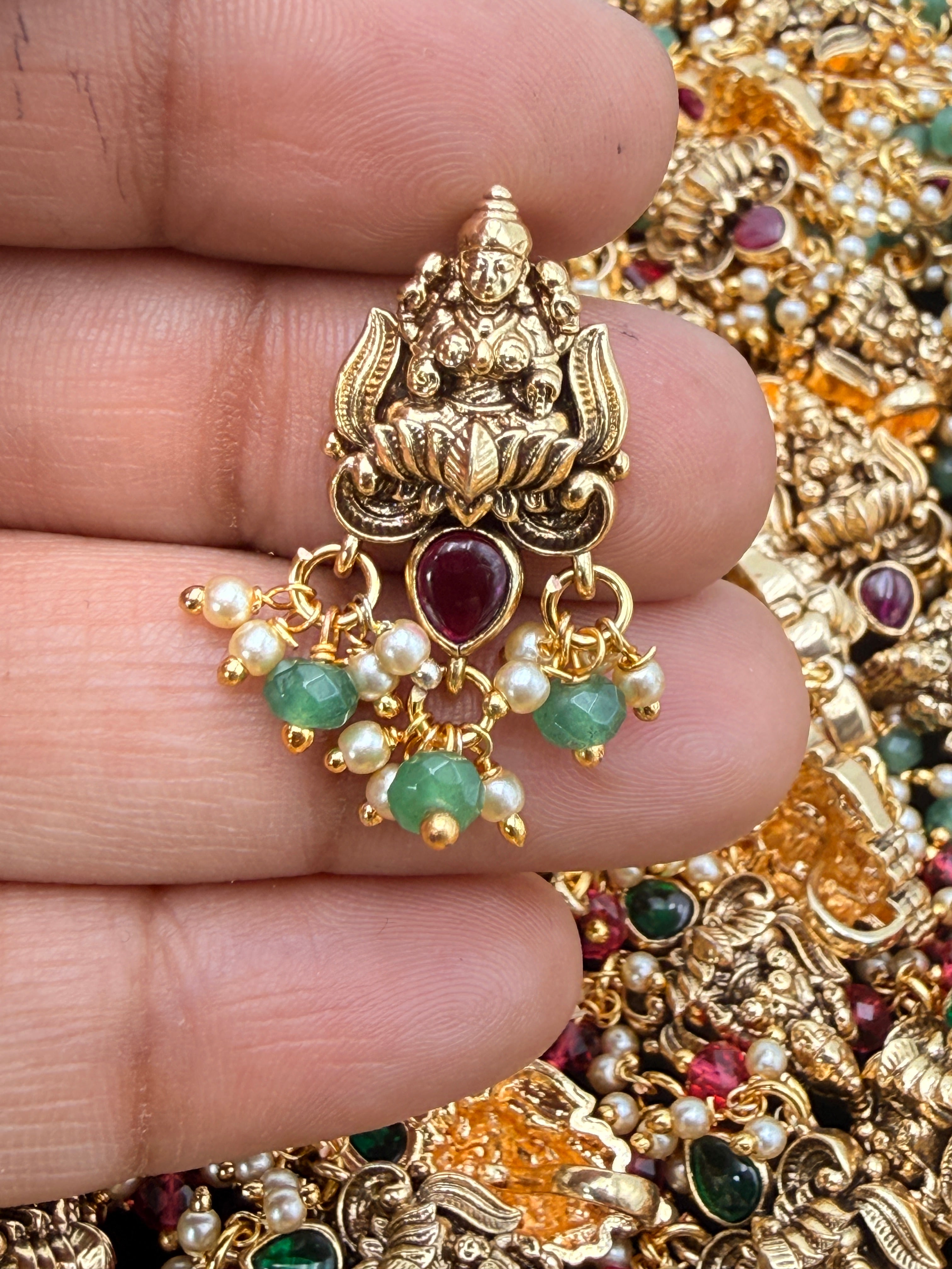 Premium One Gram Gold Nakshi Ammavari Locket | Traditional Temple Jewellery | Varalakshmi Vratham Special