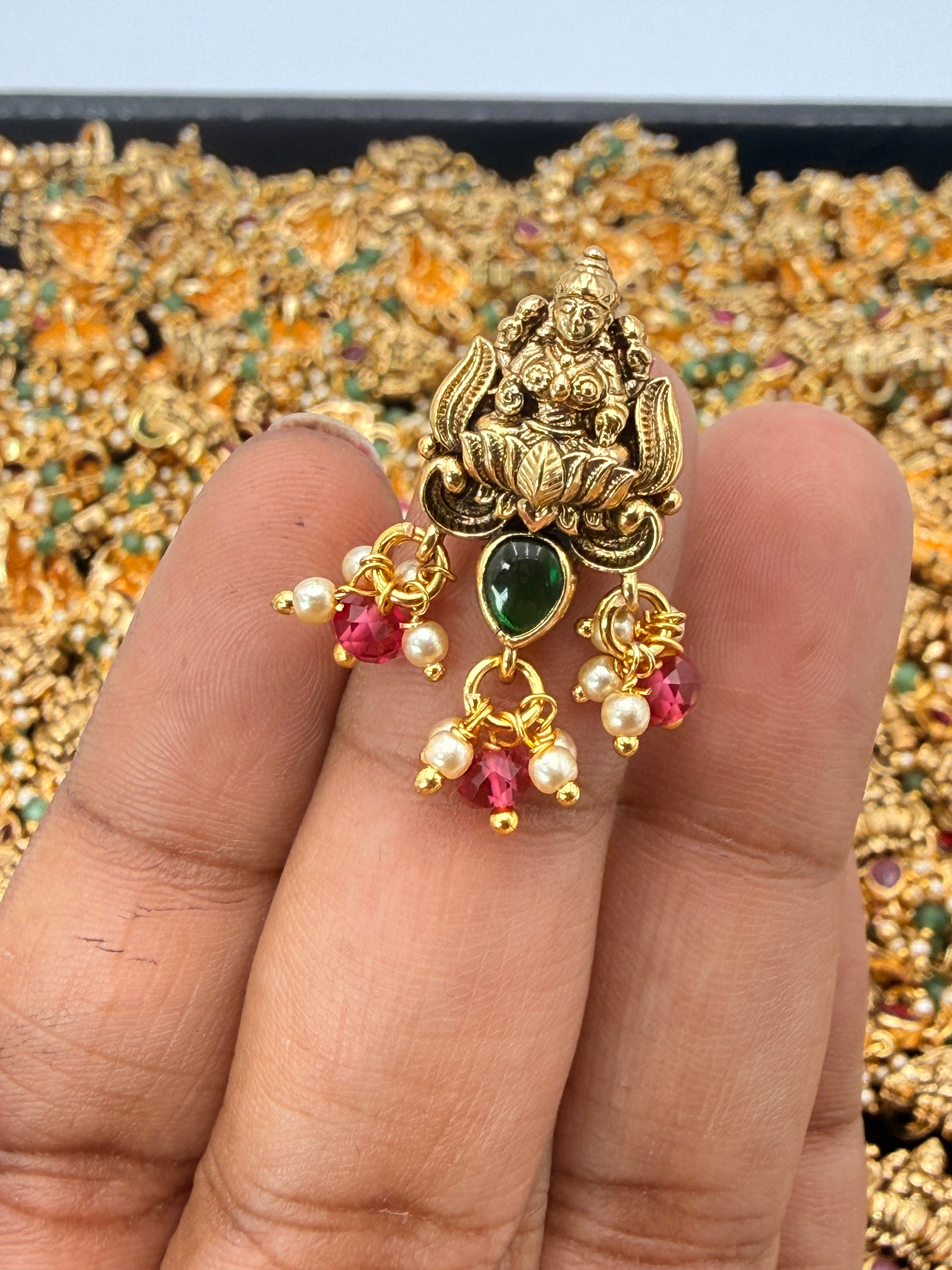 Premium One Gram Gold Nakshi Ammavari Locket | Traditional Temple Jewellery | Varalakshmi Vratham Special