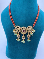 Budget-Friendly Maroon Red CZ Short Neckpiece – 13 Inches