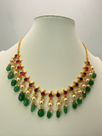 Jadau Kundan Neck Set – 16 Inches | Traditional Handcrafted Designer Jewellery
