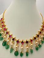 Jadau Kundan Neck Set – 16 Inches | Traditional Handcrafted Designer Jewellery