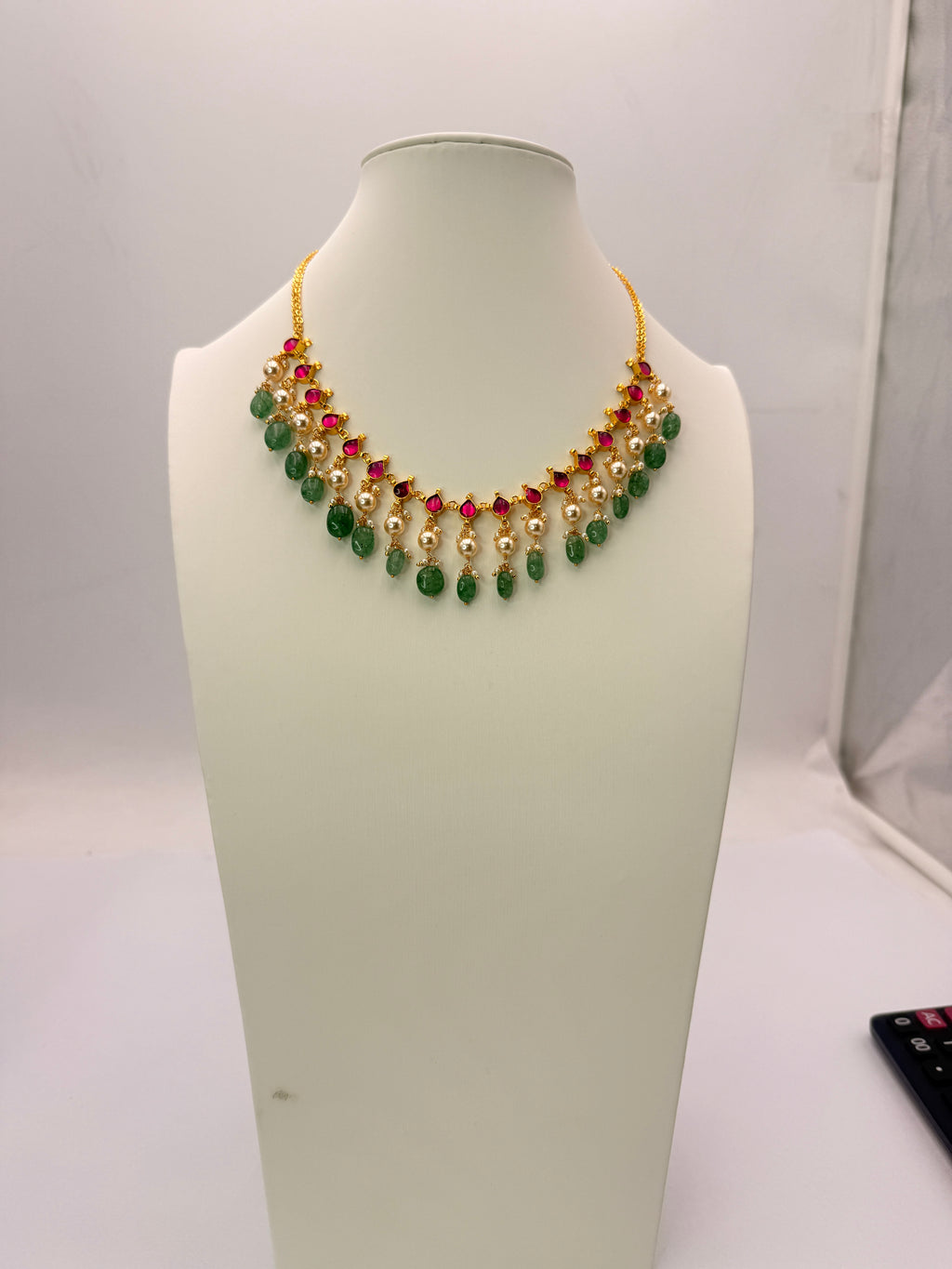 Jadau Kundan Neck Set – 16 Inches | Traditional Handcrafted Designer Jewellery