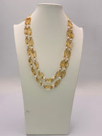Natural Citrine with Freshwater Pearls & Handmade Gold Kattulu Kattu Teega – Premium Gold Mixing