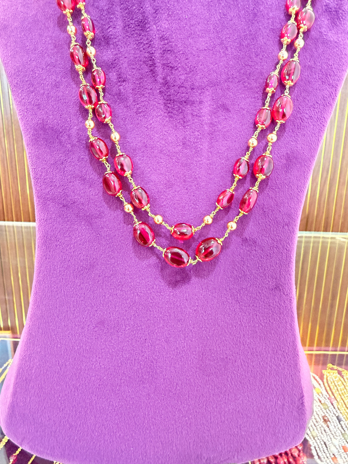 Natural Ruby Premium Quality Gold-Mixing Kattu Thega