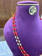 Real Taiwan Coral Beads Premium Gold-Mixing Kattu Thega