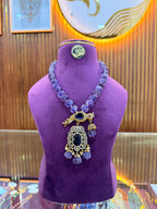 Natural Amethyst with One Gram Gold Locket